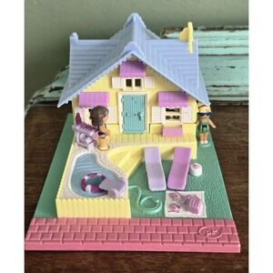 Vintage Polly Pocket 1993 Summer House COMPLETE Bluebird Toys